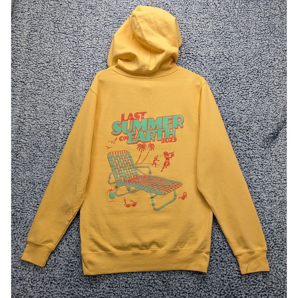 Barenaked Ladies Hoodie Mens Small Last Summer on Earth 2023 Tropical Yellow